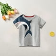 thumbnail image 1 of Cethrio Kids Boys Casual Shirts- Fashion Crew Neck Short Sleeve Cotton Printed Boys Summer Clothes Gray Size 2T, 1 of 6