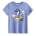 thumbnail image 1 of Cethrio Kids Boys Cotton T-shirts, Crewneck Graphic Casual Short Sleeve Summer Tops Blue Size 5T, 1 of 4