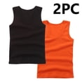 thumbnail image 1 of Cethrio Kids Boys Cotton Tank Tops, Crewneck Casual Athletic 2 Piece Summer Tops Coffee Size 6, 1 of 3