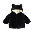 thumbnail image 1 of Cethrio Kids Boys Fleece Jackets, Winter Warm Zip up Hooded Kids Outerwear Black Size 2-3 T, 1 of 4
