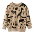 thumbnail image 1 of Cethrio Kids Boys Graphic Sweatshirts, Long Sleeve Cotton Gifts Crewneck 2024 Tops Coffee Size 5-6T, 1 of 9
