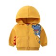 thumbnail image 1 of Cethrio Kids Boys Jackets, Zip up Hooded Long Sleeve Spring and Autumn Coats Yellow Size 8-9 T, 1 of 7