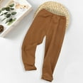 thumbnail image 1 of Cethrio Kids Boys' Pajama Pants, Cotton Elastic Waist Soft Fall Winter Thermal Pants Brown Size 3-4 T, 1 of 3