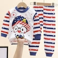 thumbnail image 1 of Cethrio Kids Boys Pajama Sets, Soft Cotton Printed Long Sleeve Kids Outfit Sets White Size 9-18 Months, 1 of 4