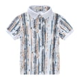 thumbnail image 1 of Cethrio Kids Boys Polo Shirts, Fashion Printed Short Sleeve Button Summer Tops Multicolor Size 2 T, 1 of 8