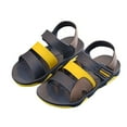 thumbnail image 1 of Cethrio Kids Boys Sandals, Low Heel Casual Soft Open Toe Summer Shoes Yellow Size 4.5 T, 1 of 4