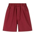 thumbnail image 1 of Cethrio Kids Boys Shorts, Casual Quick Dry Elastic Waist 2025 Summer Shorts Red Size 6-7 T, 1 of 2