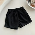 thumbnail image 1 of Cethrio Kids Boys Shorts with Pockets, Elastic Waist Casual Cott2025 Summer Shorts Black Size 6-7 T, 1 of 5