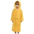 thumbnail image 1 of Cethrio Kids Boys Sleepwear Robes, Warm Soft Long Sleeve Flannel Boys' Bathrobes Yellow Size 3-8T, 1 of 5