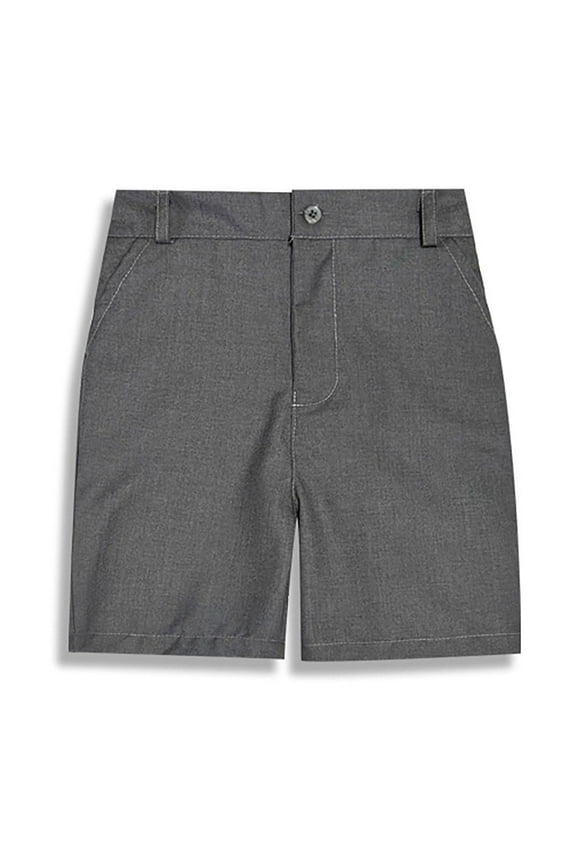 Kids Boys Summer Shorts, Buttons Relaxed Casual School Uniform Shorts Gray Size 5-6 T