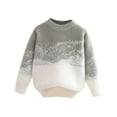 thumbnail image 1 of Cethrio Toddler Boys Sweaters 2025, Crewneck Thermal Stretchy Knitting Cotton Winter Clothing Green Size 3-4 T, 1 of 2