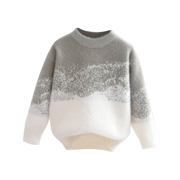 Cethrio Toddler Boys Sweaters 2025, Crewneck Thermal Stretchy Knitting Cotton Winter Clothing Green Size 3-4 T