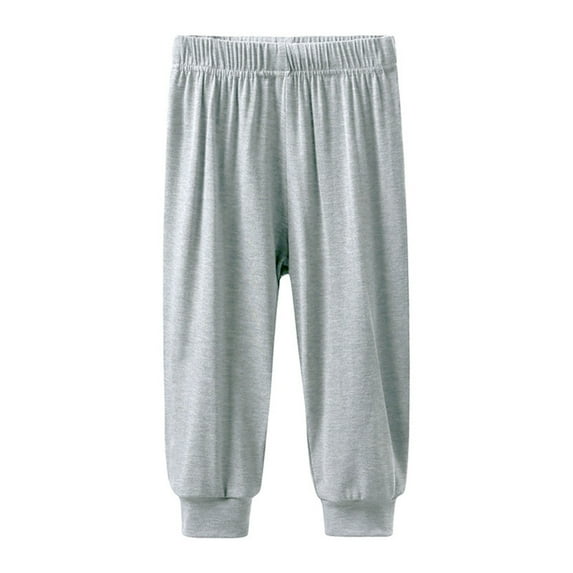Cethrio Kids Boys Sweatpants, Summer Elastic Waist Quick-dry Athletic Jogger Pants Gray Size 5-6 T