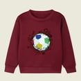 thumbnail image 1 of Cethrio Kids Boys Sweatshirts, Long Sleeve Printed Casual Pullover Tops Wine Size 6-7 T, 1 of 3