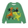 thumbnail image 1 of Cethrio Toddler Boys Sweatshirts, Pullover Long Sleeve Printed Spring and Autumn Tops Green Size 5-6 T, 1 of 4