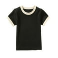 thumbnail image 1 of Cethrio Kids Boys T Shirts- Cotton Short Sleeves Crew Neck Casual Fashion Kids Summer Clothes Black Size 4 T, 1 of 4