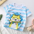 thumbnail image 1 of Cethrio Toddler Boys T Shirts, Summer Casual Cotton Short Sleeve Graphic Tees Blue Size 3-4 T, 1 of 3