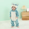 thumbnail image 1 of Cethrio Toddler Boys Winter Rompers, Hooded Warm One Pieces Fleece Jumpsuit Outfits Blue Size 3-4 T, 1 of 9