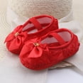 thumbnail image 1 of Wavsuf Toddler Girl Shoes Winter Anti-slip Soft Bottom Casual Red Princess Shoes Size 13, 1 of 4