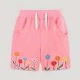thumbnail image 1 of Cethrio Kids Girls Athletic Shorts, Graphic Casual Drawstring Cotton Summer Shorts Pink Size 5 T, 1 of 6