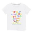 thumbnail image 1 of Cethrio Toddler Girls And Boys Graphic Print Shirts, Fashion Cotton Crew Neck World Book Day Short Sleeve Girls And Boys Summer Clothes Big Men Swim Trunks White, 1 of 4
