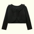 thumbnail image 1 of Cethrio Kids Girls Cardigans Sweaters, Cotton Long Sleeve Lightweight Kids Coats Black Size 6-7 T, 1 of 3