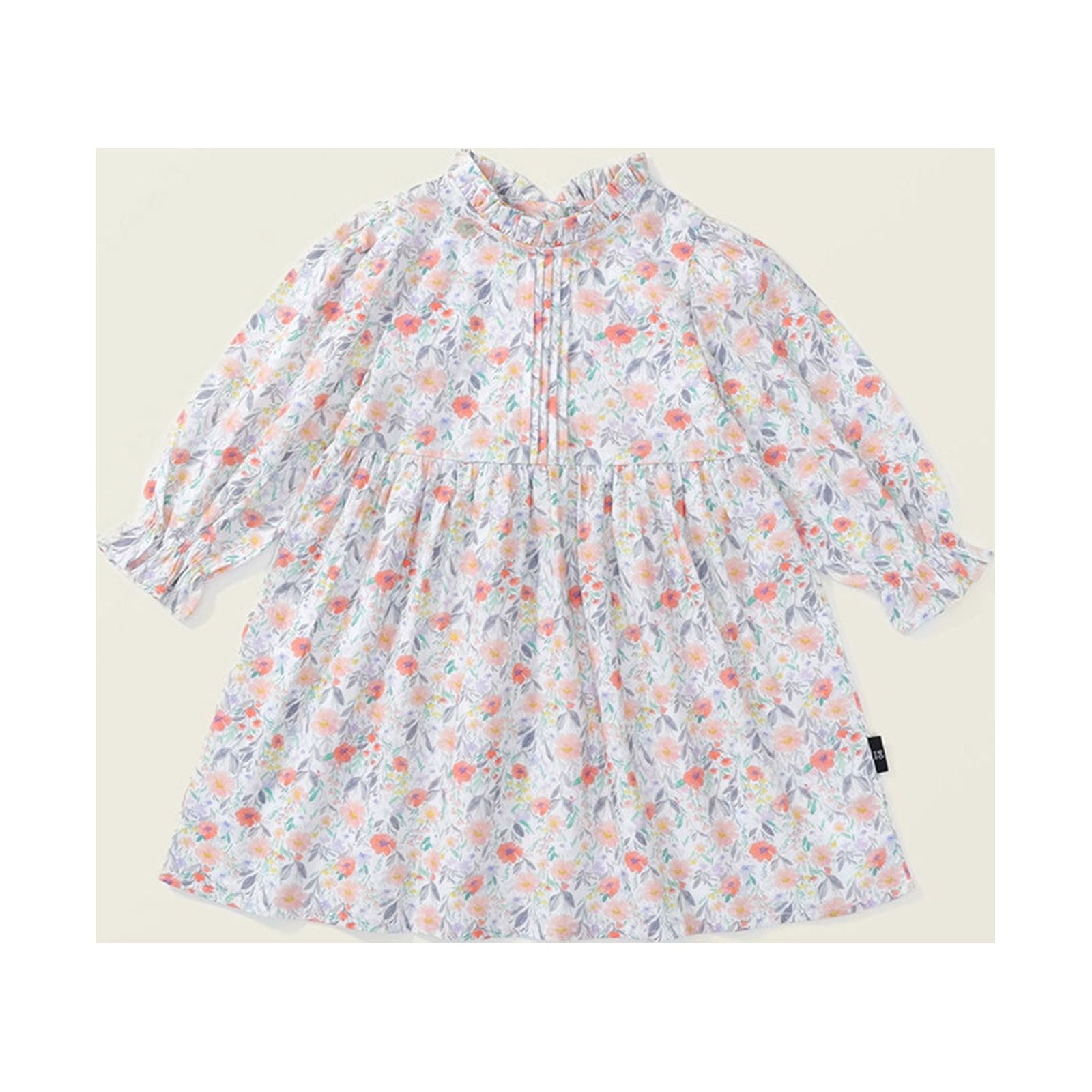 Cethrio Kids Girls Casual Dresses, Cute Cotton Floral Print Long Sleeve Summer Dress White Size 3T - com