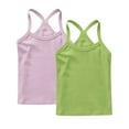 thumbnail image 1 of Cethrio Kids Girls Cotton Tank Tops, Backless 2 Pack Crewneck Sleeveless Summer Tops Pink Size 4T-5T, 1 of 6