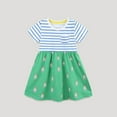 thumbnail image 1 of Cethrio Kids Girls Dresses, Short Sleeve Casual Cotton Printed Summer Dresses Green Size 2 T, 1 of 6