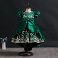 thumbnail image 1 of Wavsuf Toddler Girls Dresses Special Occasion Formal Sleeveless Green Princess Dress Size 9Y, 1 of 5