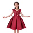 thumbnail image 1 of Cethrio Kids Girls Festival Dresses- Cute Sleeveless Casual Cotton Fashion Girls Summer Dresses Red Size 9-10 T, 1 of 10