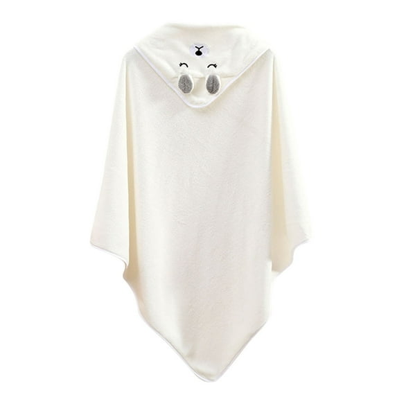 Cethrio Kids Girls Flannel Bathrobes, Hooded Warm Soft Lightweight Sleepwear Robes White Size 0-4T