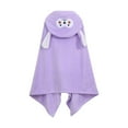 thumbnail image 1 of Cethrio Kids Girls Flannel Bathrobes, Lightweight Comfy Thermal Hooded Sleepwear Robes Purple Size 3-10T, 1 of 4