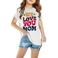 thumbnail image 1 of Cethrio Toddler Girls Graphic Print Shirts, Casual Short Sleeve Cotton Fashion Crew Neck Girls Summer Clothes White 4 T, 1 of 3