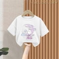 thumbnail image 1 of Cethrio Toddler Girls Graphic Tees, 2025 Short Sleeve Casual Cotton Summmer Shirts White Size 4-5 T, 1 of 3