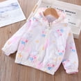 thumbnail image 1 of Cethrio Kids Girls Jackets, Zip up Windbreaker Hooded Lightweight Kids Outerwear Beige Size 4 T, 1 of 3