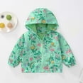 thumbnail image 1 of Cethrio Kids Girls Jackets with Zipper, Hooded Lightweight Casual Long Sleeve Fall Outerwear Green Size 5T, 1 of 8