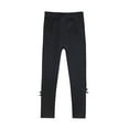 thumbnail image 1 of Cethrio Toddler Girls Leggings, Cotton Stretch Elastic Waist Skinny Pants Black Size 4-5 T, 1 of 2