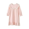 thumbnail image 1 of Cethrio Kids Girls Nightgowns Size 7-8 T, Casual Cotton Soft Long Sleeve Sleepshirts Sleepdresses Pink, 1 of 2