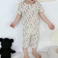 thumbnail image 1 of Cethrio Kids Girls Outfit Sets, Cute Print Summer Shirts and Shorts Sets Khaki Size 3-4 T, 1 of 6