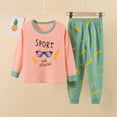 thumbnail image 1 of Cethrio Kids Girls Pajama Sets, 2 Piece Soft Cotton Fall Winter Sleepwear Pink Size 3-4 T, 1 of 6