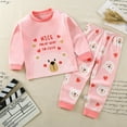 thumbnail image 1 of Cethrio Kids Girls Pajama Sets, Cotton 2 Piece Soft Fall Winter Sleepwear Pink Size 6-7 T, 1 of 6