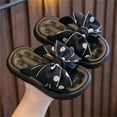 thumbnail image 1 of Cethrio Toddler Girls Slide Sandals, Open Toe Flat Non-Slip Outdoor Summer Shoes Black Size 6, 1 of 3