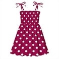 thumbnail image 1 of Cethrio Kids Girls Summer Dresses, Spaghetti Strap Gifts Cute Holiday Sleevless Dresses Hot Pink Size 2T, 1 of 4