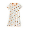 thumbnail image 1 of Cethrio Kids Girls Summer Nightgowns, Comfy Printed Casual Lightweight Sleepwear Dresses Orange Size 4-5T, 1 of 2