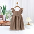 thumbnail image 1 of Cethrio Kids Girls Sundresses, Sleeveless Princess Birthday Holiday Summer Dresses Coffee Size 5-6 T, 1 of 3