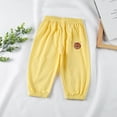 thumbnail image 1 of Cethrio Toddler Girls Sweatpants, Elastic Waist Printed Cotton Casual Athletic Pants Yellow Size 5-6 T, 1 of 3