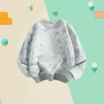 thumbnail image 1 of Cethrio Kids Girls Sweatshirts, Cotton Long Sleeve Tie Dye Crew Neck Pullover Tops Gray Size 6-7 T, 1 of 6