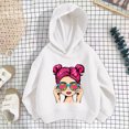thumbnail image 1 of Cethrio Kids Girls Sweatshirts, Pullover Hooded Long Sleeve Spring and Autumn Tops White Size 4 T, 1 of 6