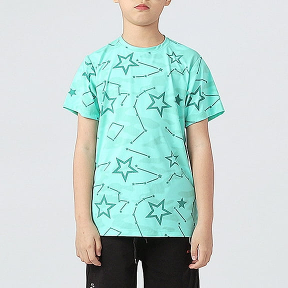 Cethrio Kids Girls T Shirts 2025, Gifts Cotton Casual Short Sleeve Summer Tops Green Size 5 T